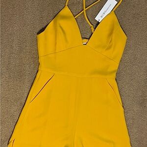 BCBG Yellow Strappy Romper